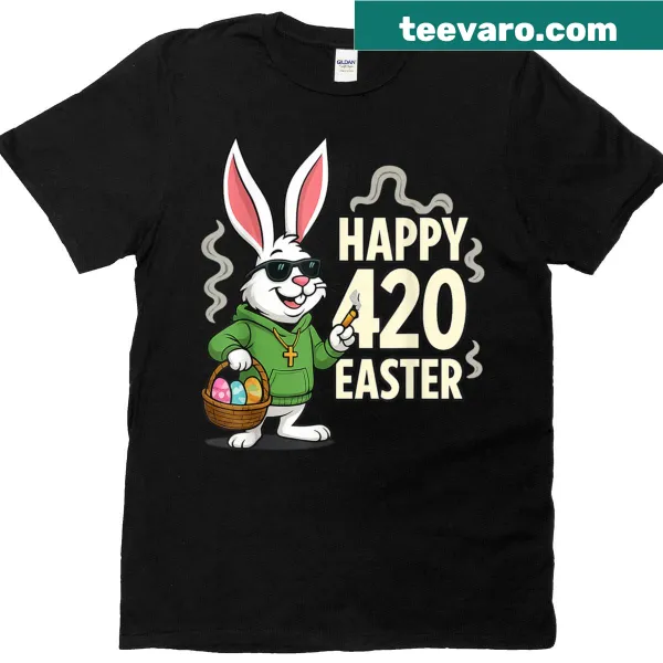Funny Easter Bunny T-shirt designed for men and women.