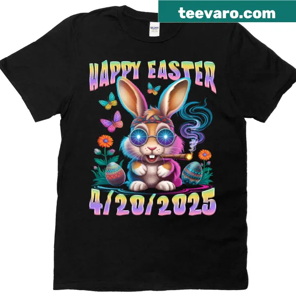 Witty Easter Bunny graphic tee with 4202025 text