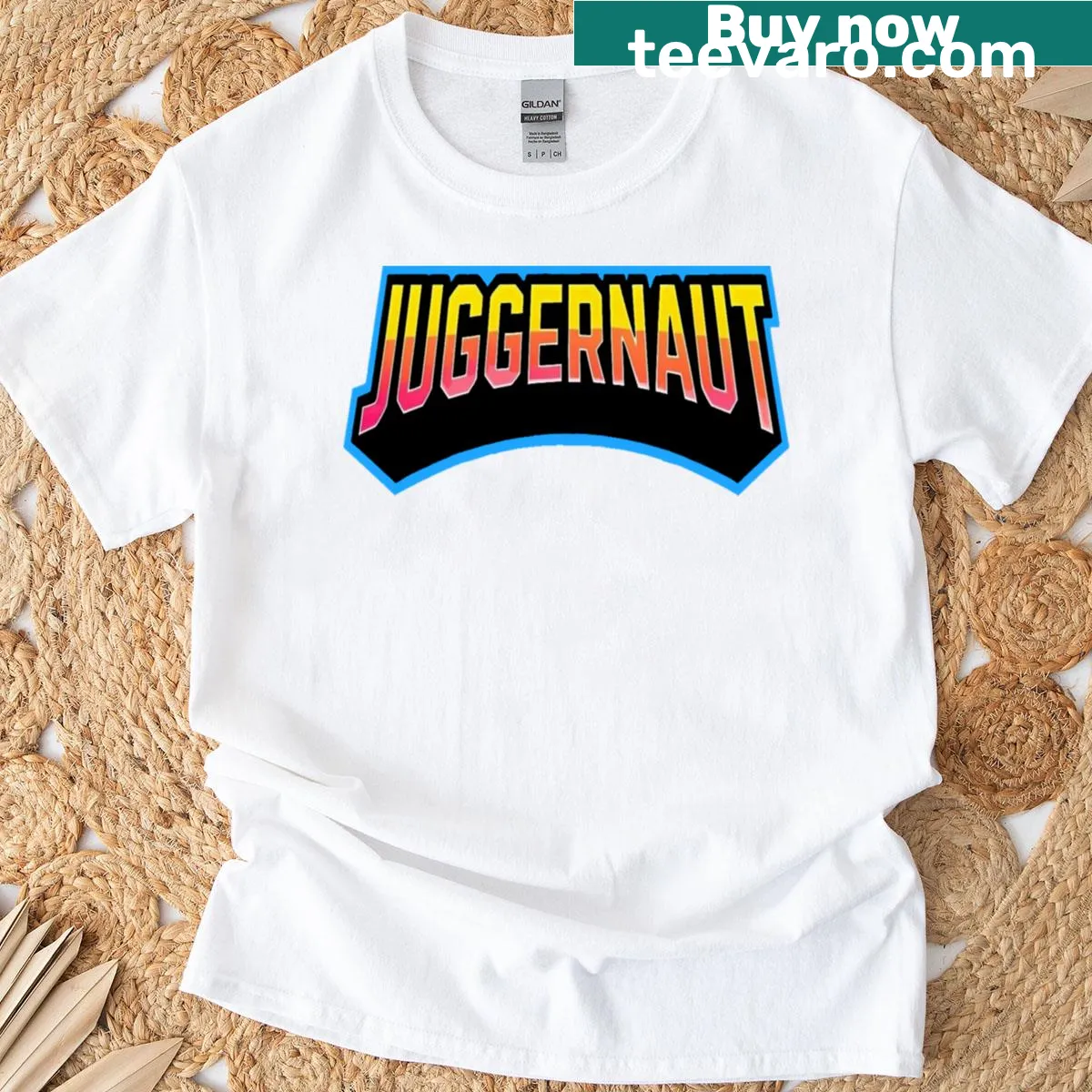 Graffiti-style abstract typography on a t-shirt — on a men's t-shirt