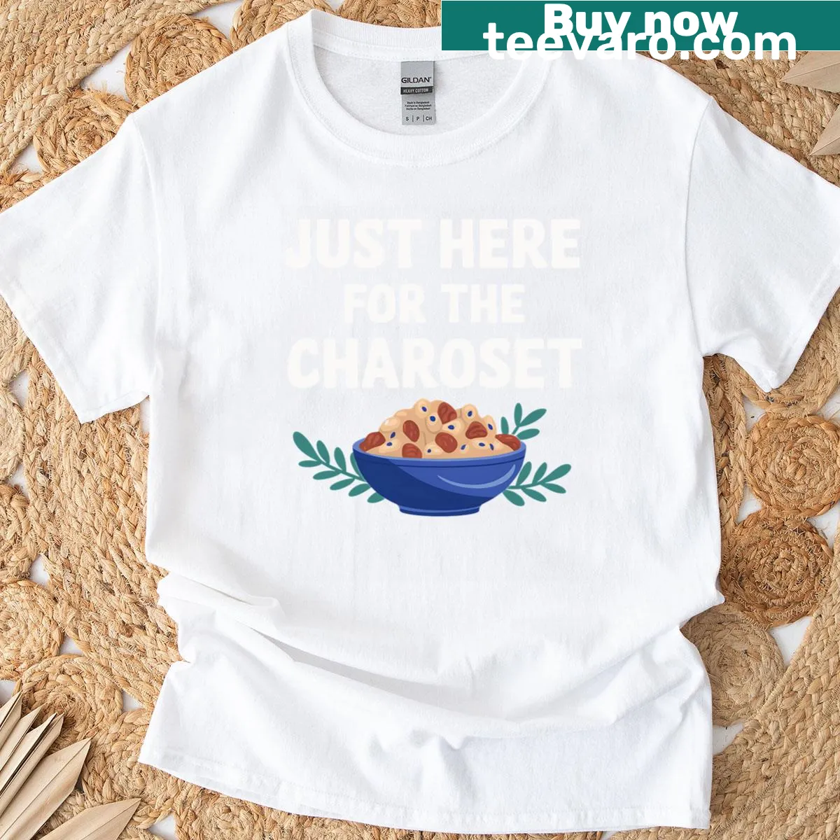 Funny Passover T-shirt declaring love for Charoset dessert — on a men's t-shirt