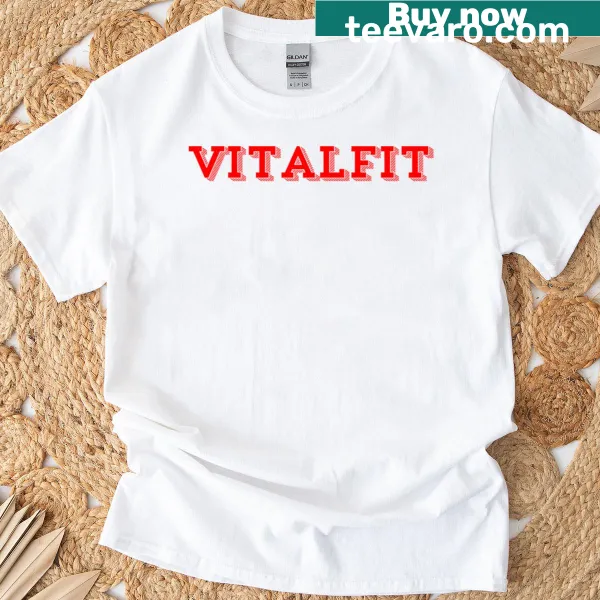 Motivational Vitalfit T-shirt promoting fitness