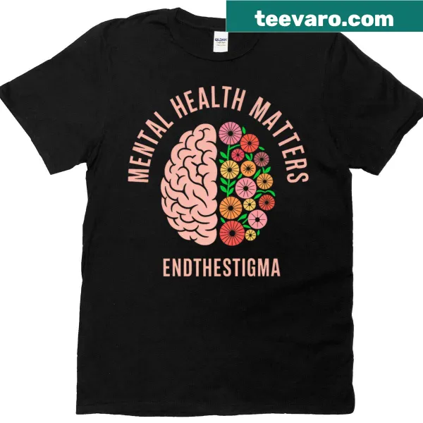 Awareness T-shirt with 'Mental Health Matters' text