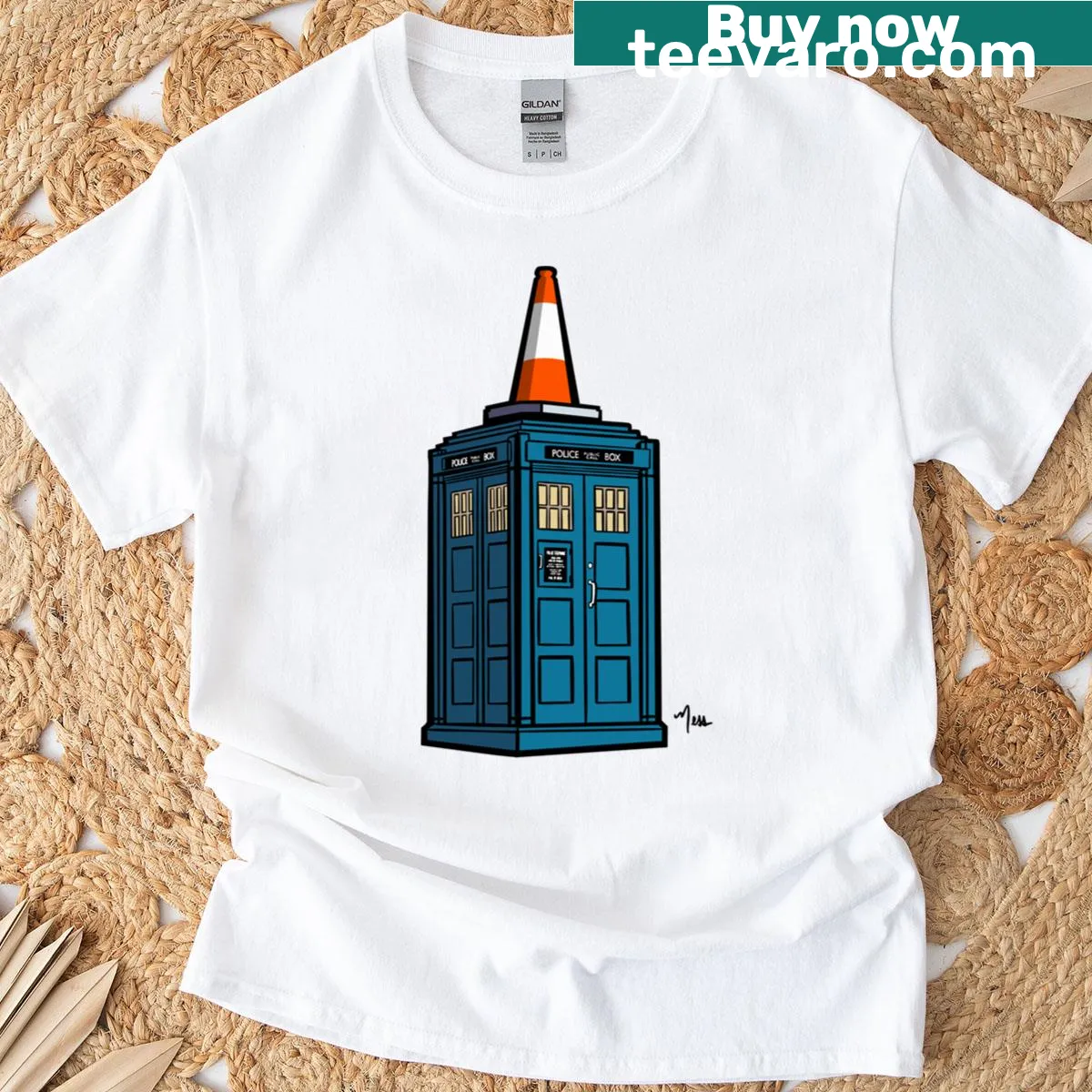 Glasgow Doctor Who Society logo graphic on T-shirt — on a men's t-shirt