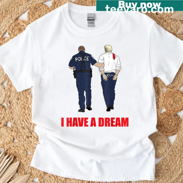 Humorous political T-shirt with playful text design.