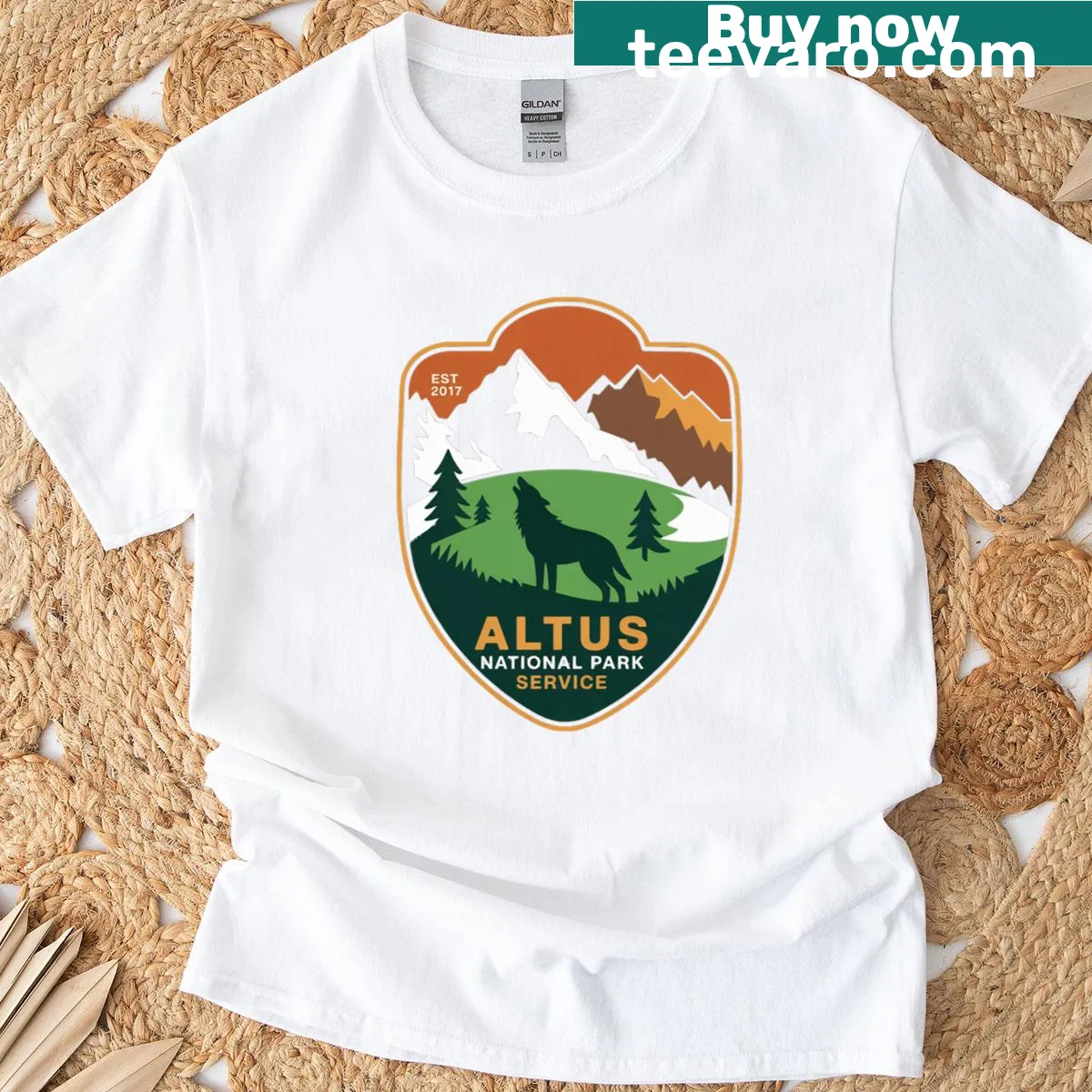 T-shirt promoting national parks and wildlife conservation — on a men's t-shirt