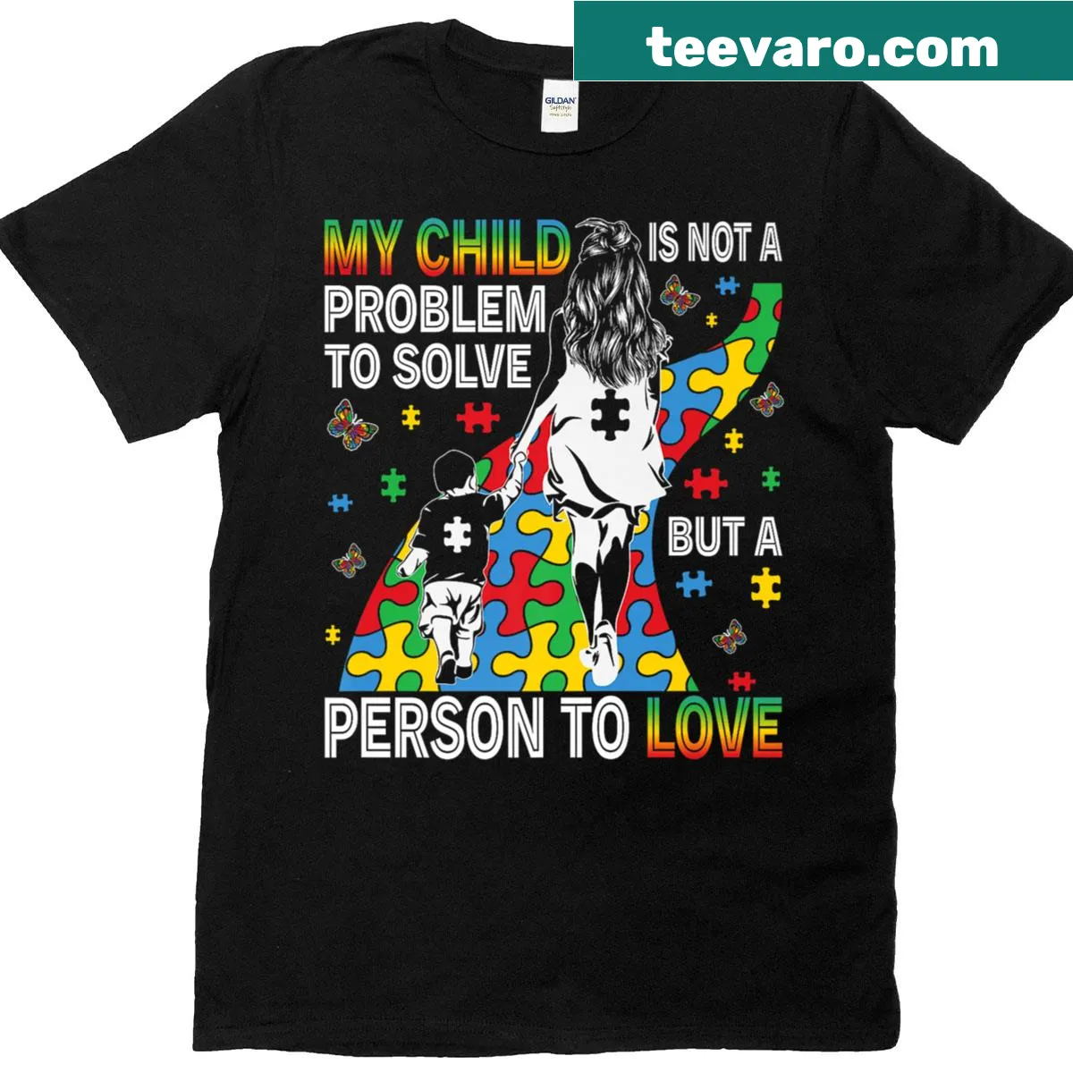 Inspirational autism awareness t-shirt for moms — on a men's t-shirt