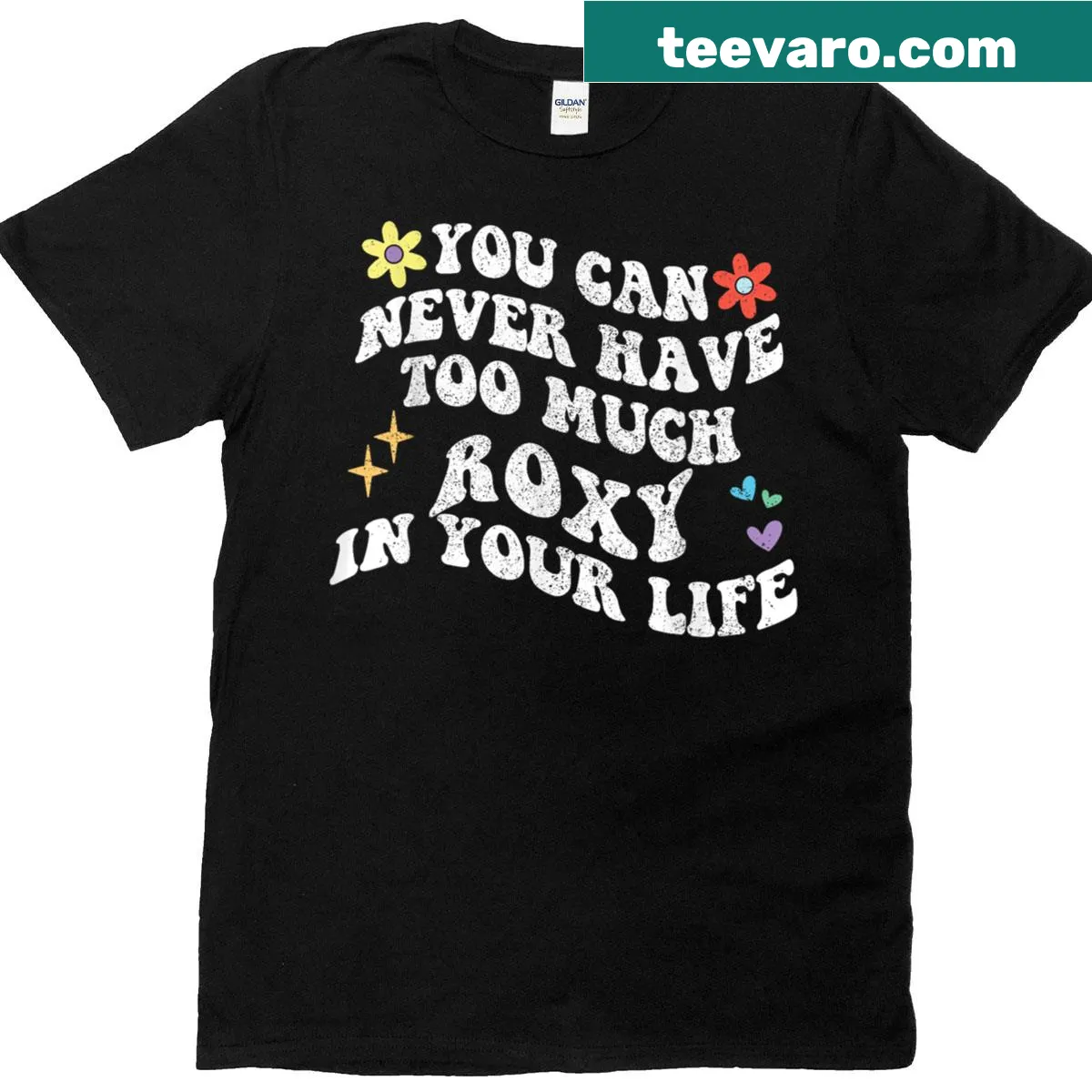 Vintage style Roxy Music tee with humorous slogan about the band — on a men's t-shirt