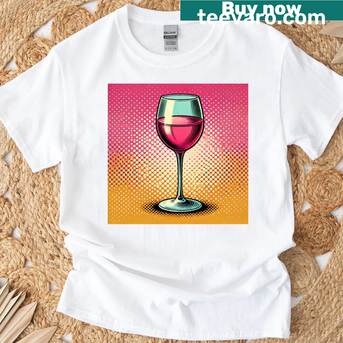 Pop art graphic T-shirt with the word Roe — on a men's t-shirt