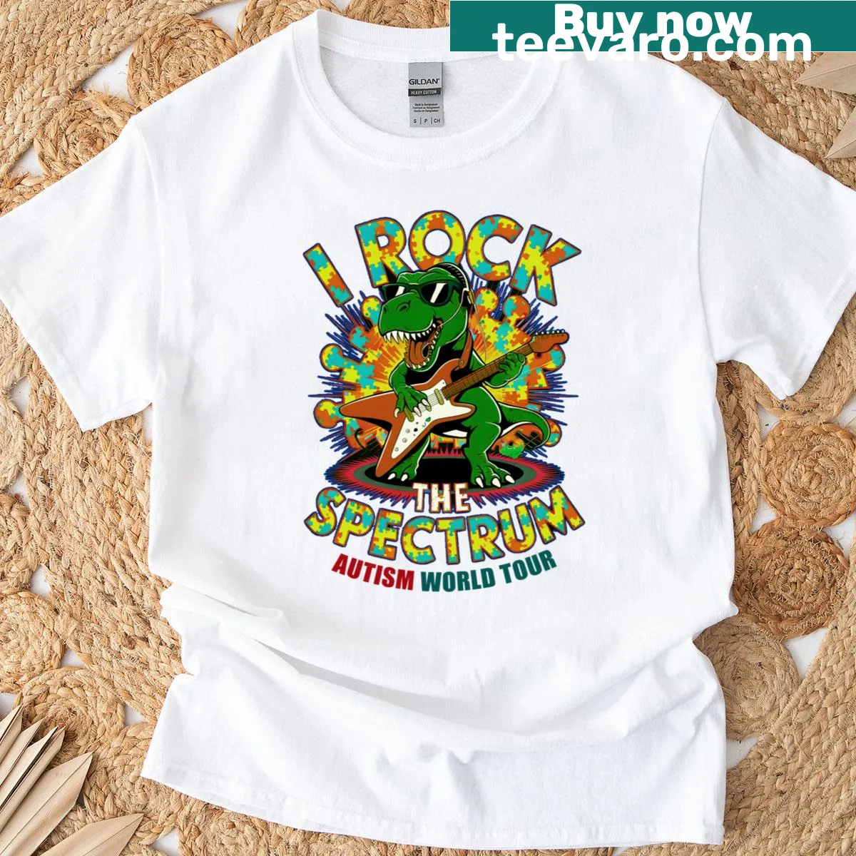 Humorous Autism Awareness T-shirt for parents supporting spectrum kids — on a men's t-shirt