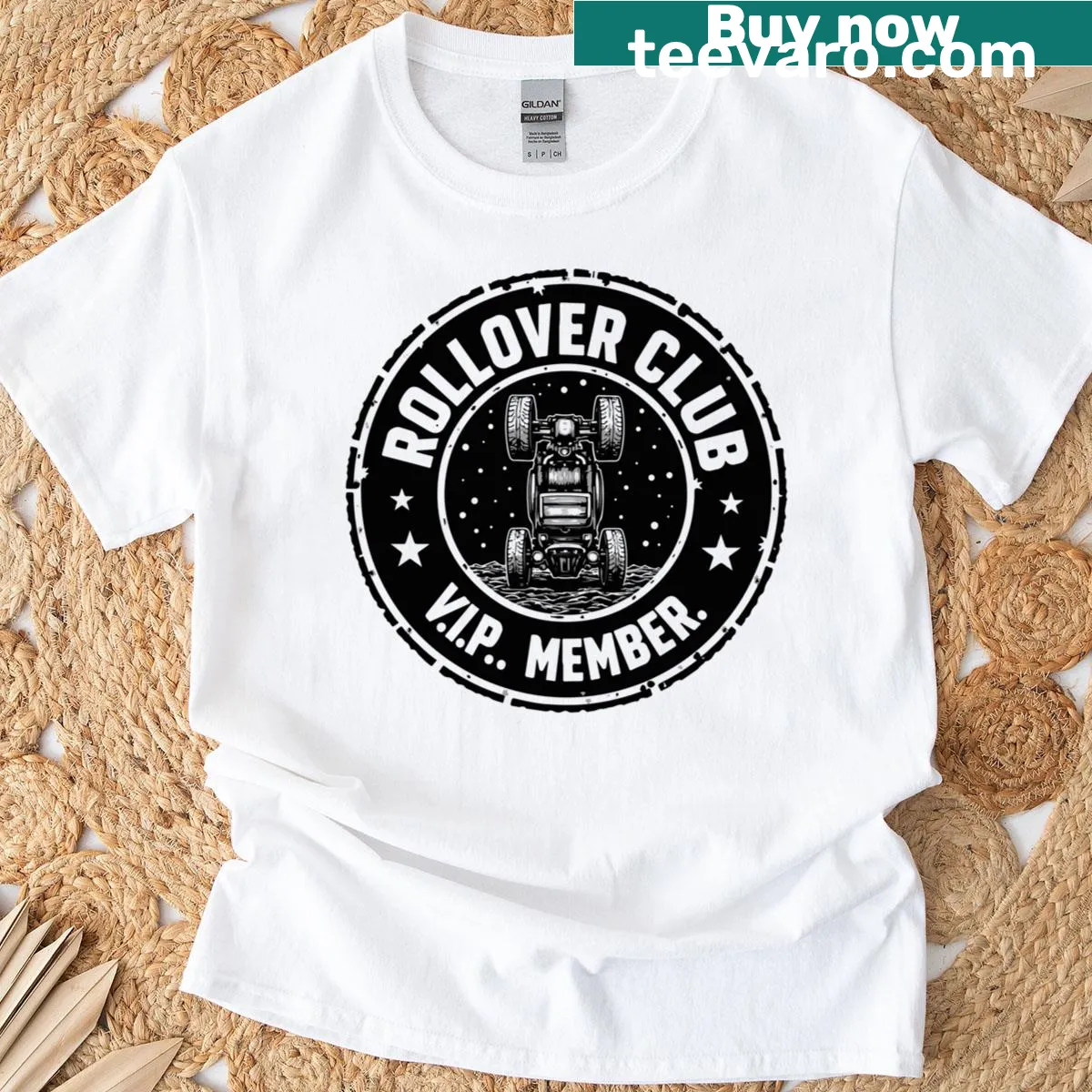 Funny Rollovers Club ATV UTV lovers t-shirt — on a men's t-shirt