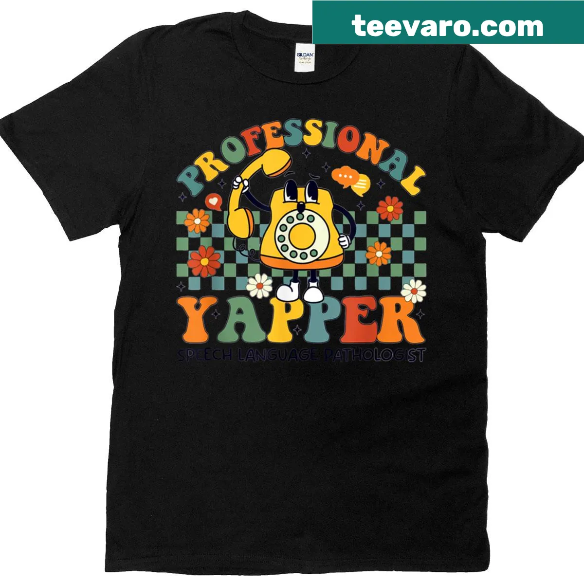 Retro SLP Professional Yapper graphic on t-shirt — on a men's t-shirt