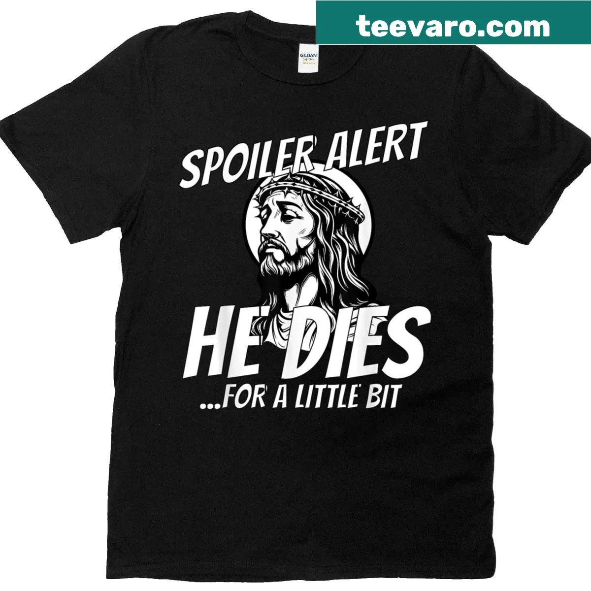 Humorous Easter-themed text on T-shirt — on a men's t-shirt
