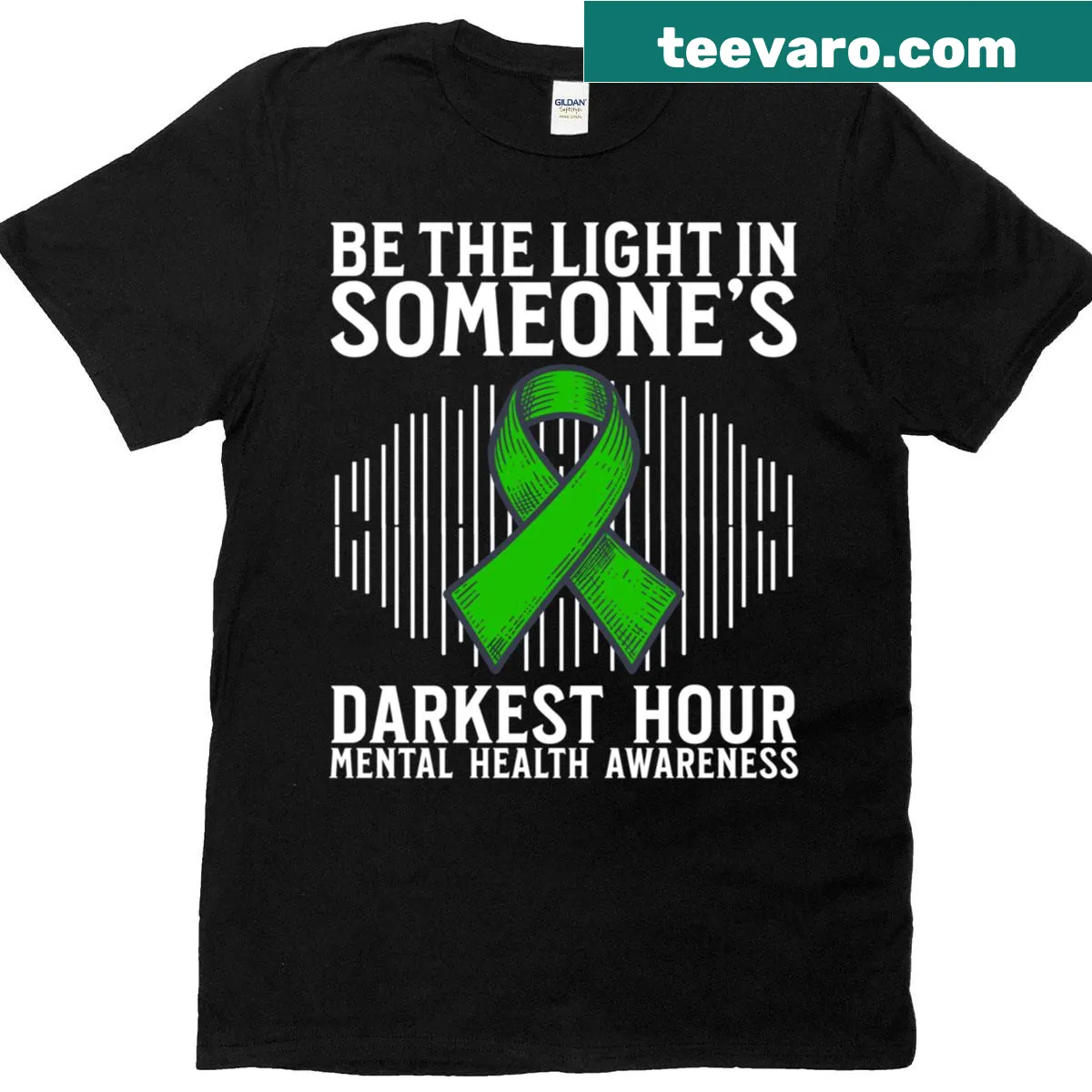 Supportive graphic t-shirt promoting mental health awareness — on a men's t-shirt