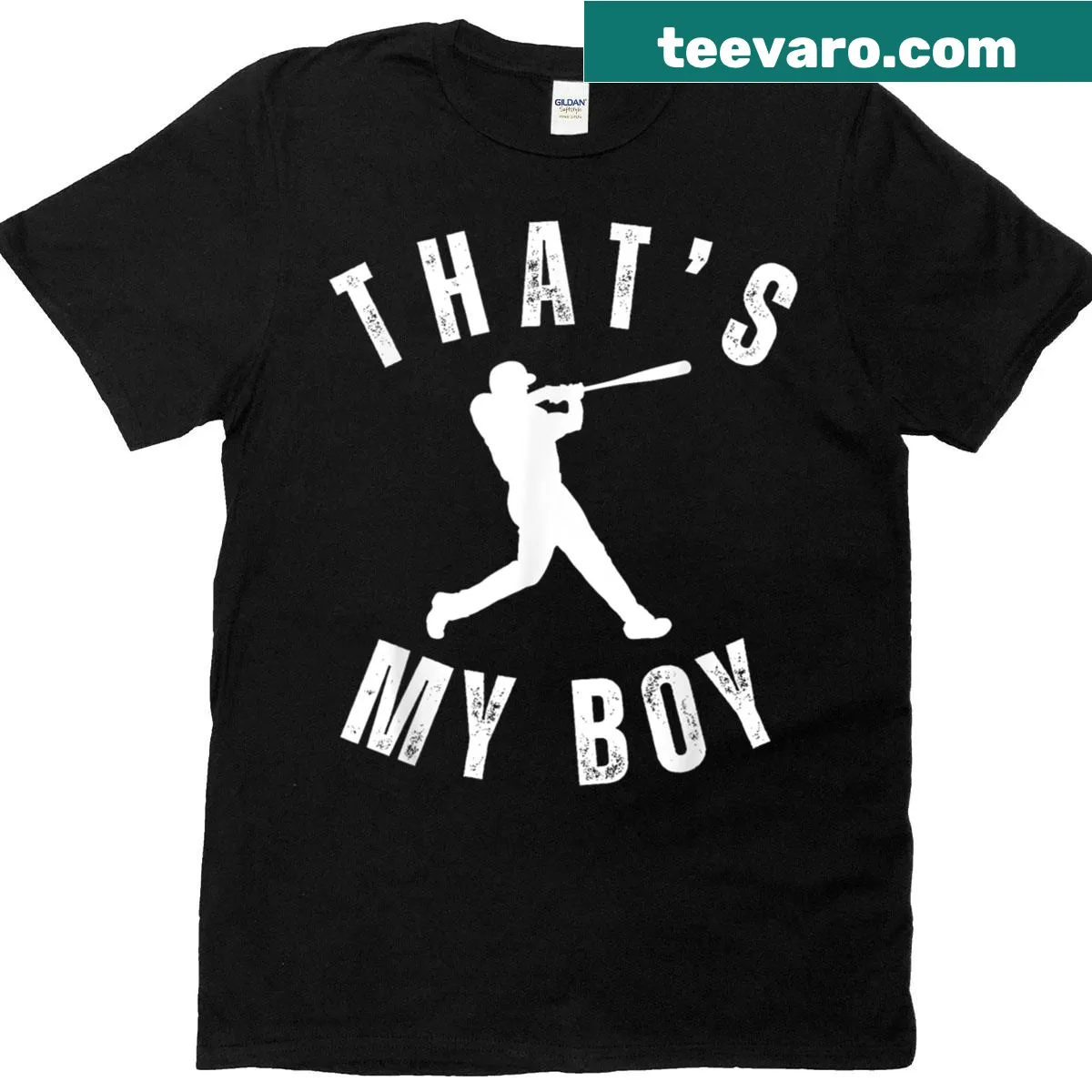 Cute baseball mom t-shirt with supportive text — on a men's t-shirt