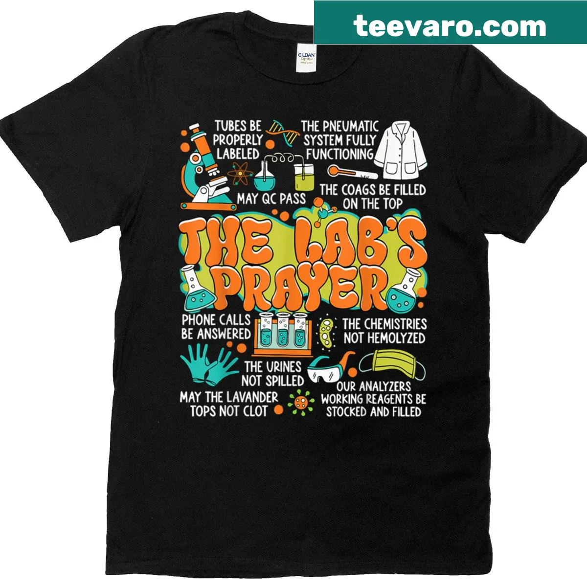 Medical Laboratory Scientist T-shirt with prayer graphic — on a men's t-shirt