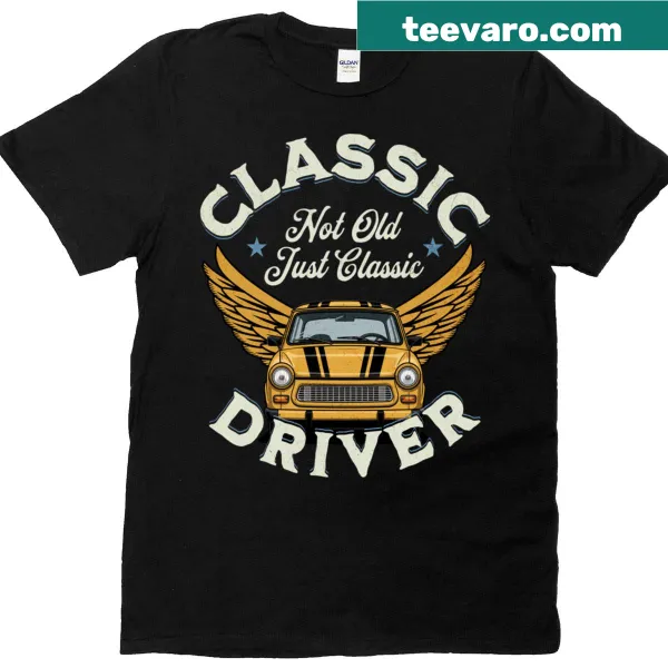 Charming illustration of a Trabant car on a T-shirt.
