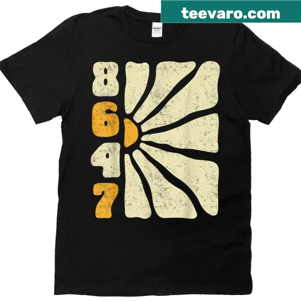 Retro floral t-shirt with Anti-Trump text