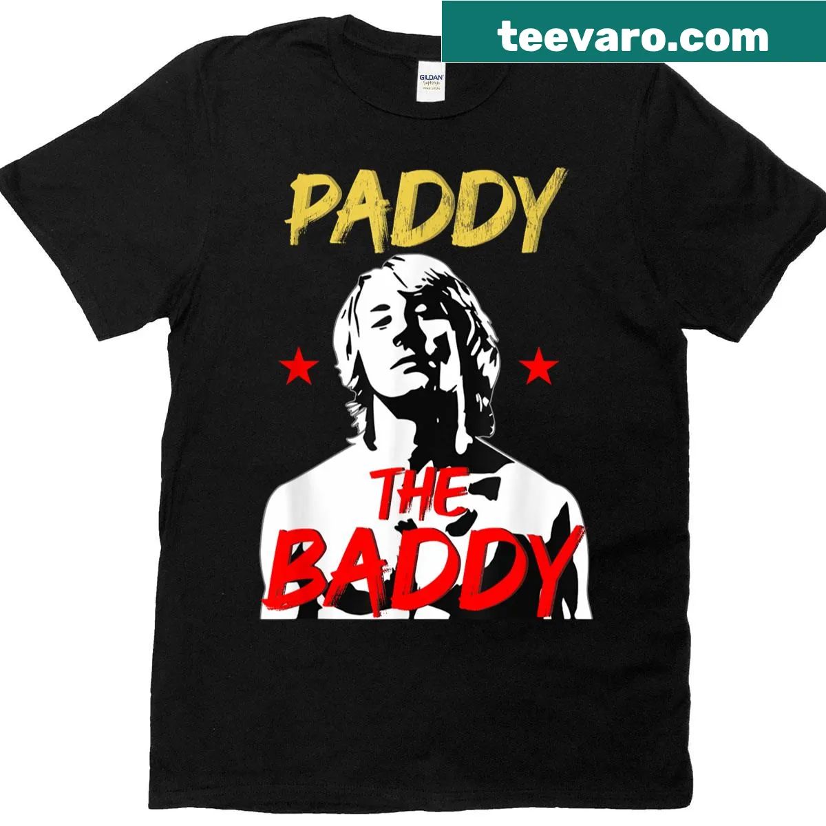 Retro 'Baddy Paddy' T-shirt for dads — on a men's t-shirt