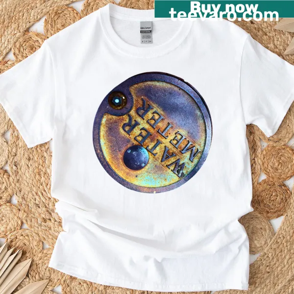 Illustrated T-shirt inspired by water meter covers