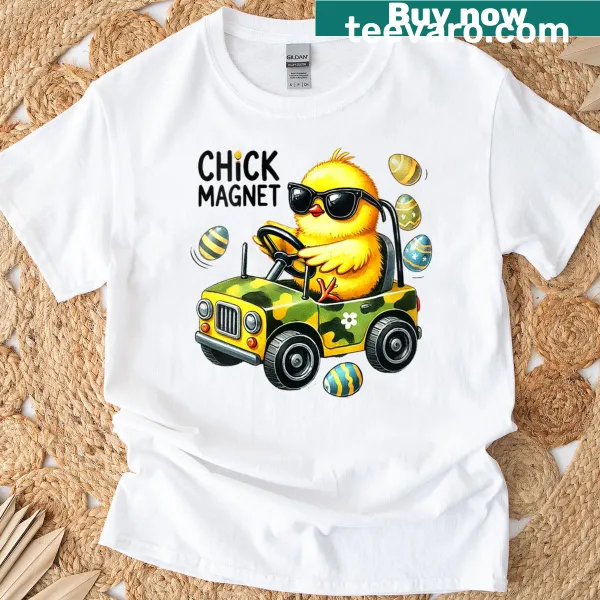 Cute illustration of chicks for Easter on T-shirt