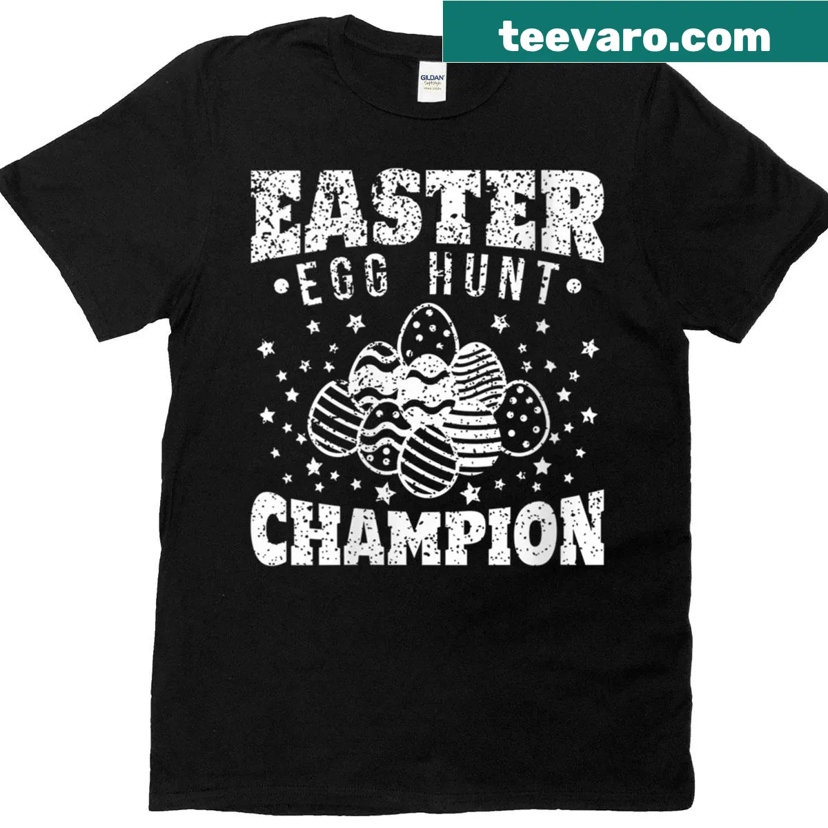 Funny Easter Egg Hunt Champion T-shirt for women — on a men's t-shirt