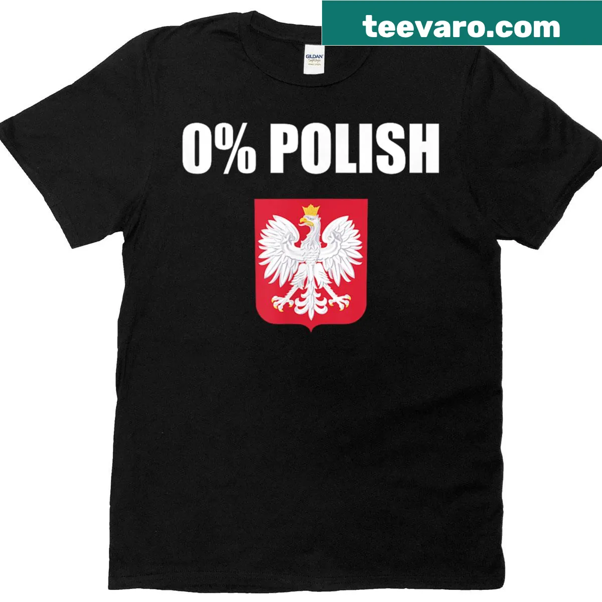 Humorous Zero Percent Polish Dyngus Day T-shirt — on a men's t-shirt