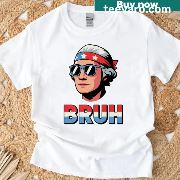 Funny George Washington graphic on a 4th of July t-shirt