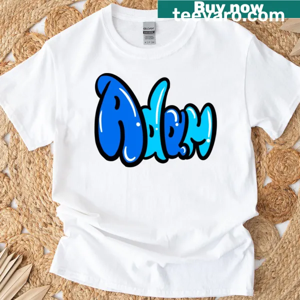 Personalized Adam name graffiti calligraphy T-shirt