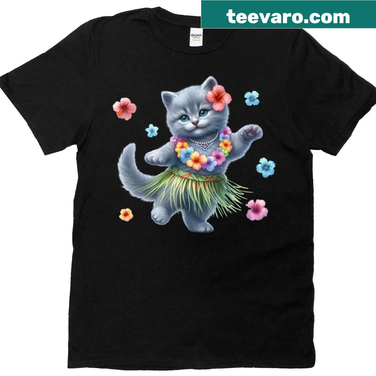 Aloha-themed holiday vibes t-shirt — on a men's t-shirt