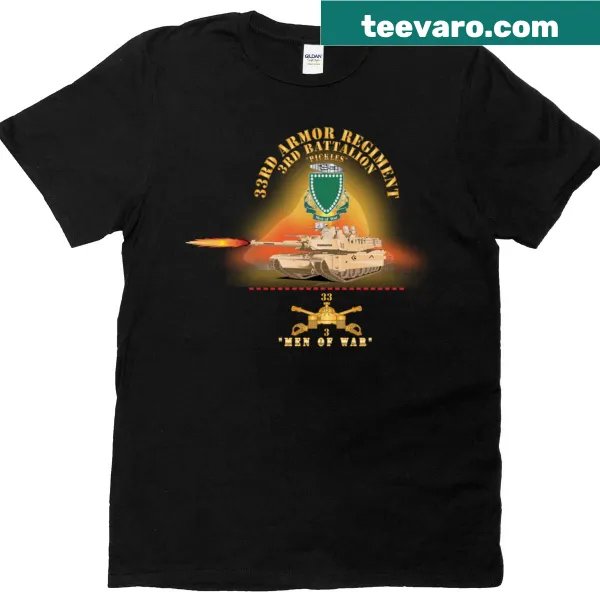 T-shirt with 33rd Armor emblem and military design