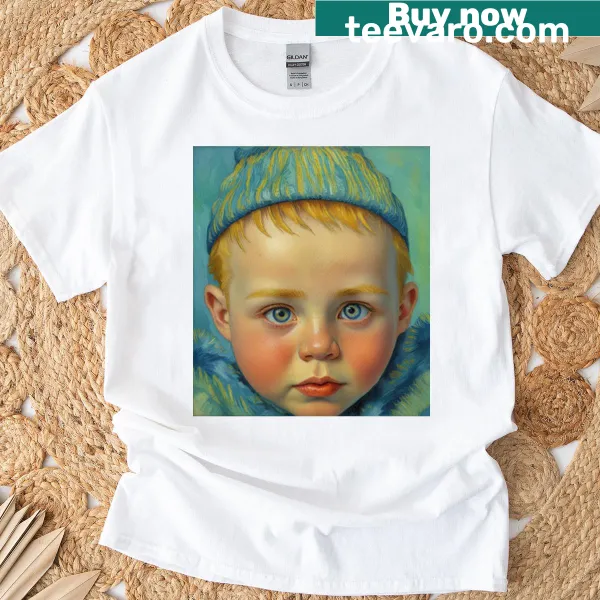 Van Gogh inspired graphic t-shirt designed for baby boys