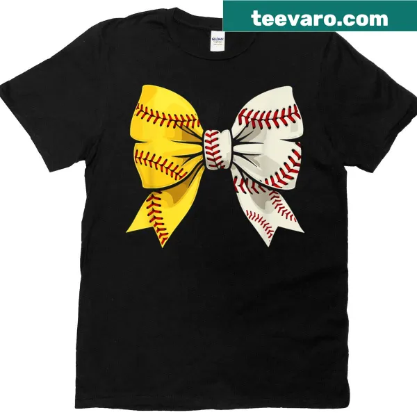 Charming coquette bow design for softball mama graphic