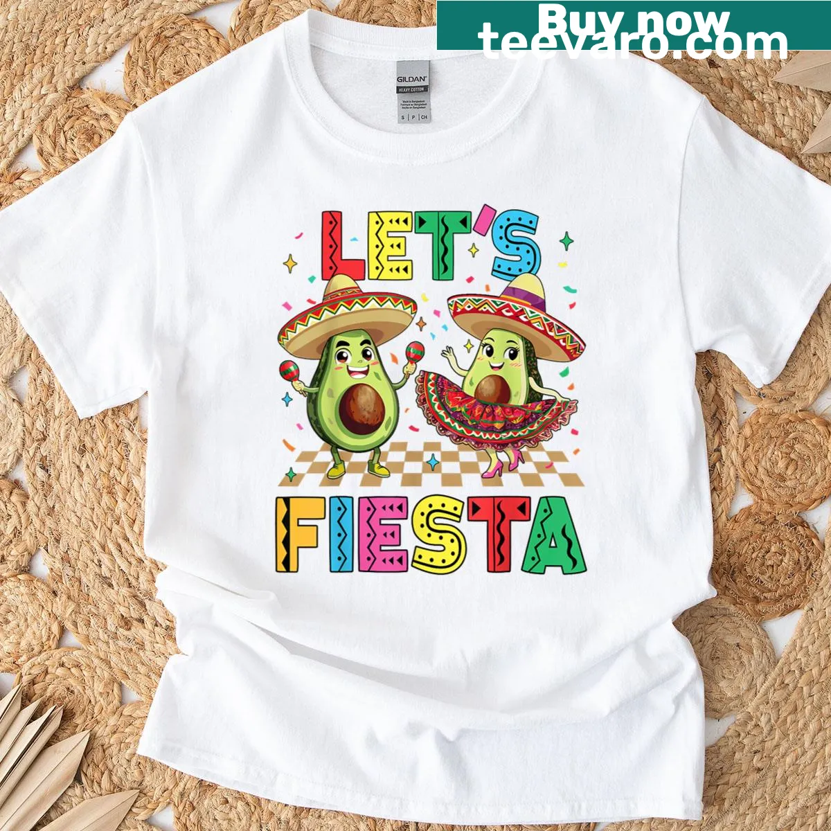Funny avocado design for Cinco de Mayo on T-shirt — on a men's t-shirt