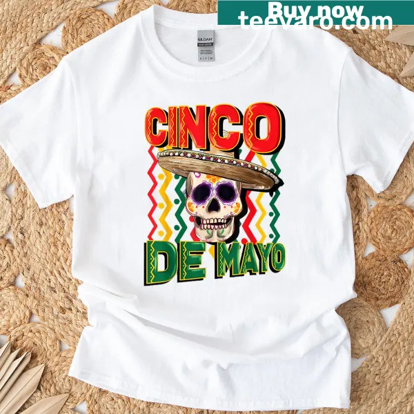 Festive Cinco De Mayo T-shirt for men and women with playful graphics