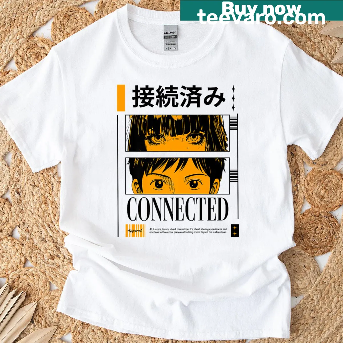 Stylish urban manga art design on a premium t-shirt — on a men's t-shirt