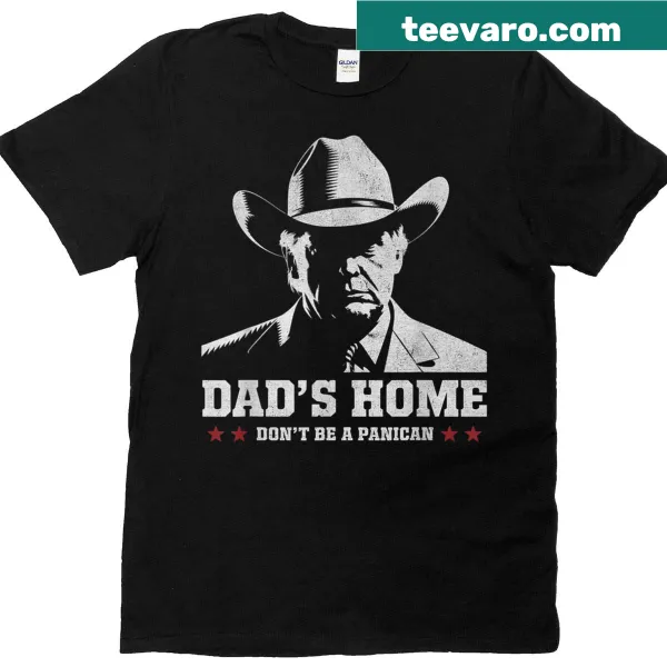 T-shirt featuring humorous cowboy-themed text for dads
