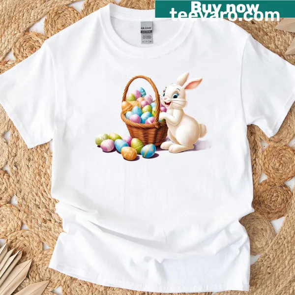 Easter t-shirt featuring a charming bunny illustration