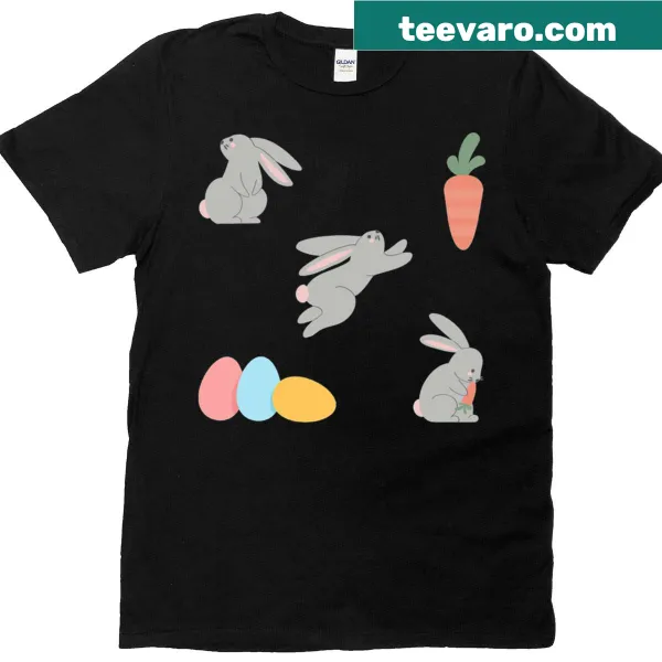 Easter doodles graphic on t-shirt for kids