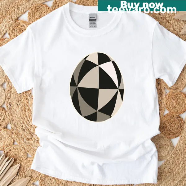 T-shirt featuring a beautifully illustrated Pysanka egg design for Easter.