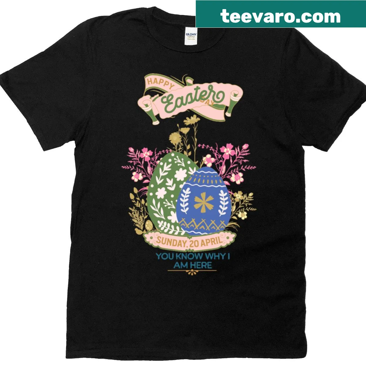 Easter Sunday reminder phrase on a t-shirt — on a men's t-shirt