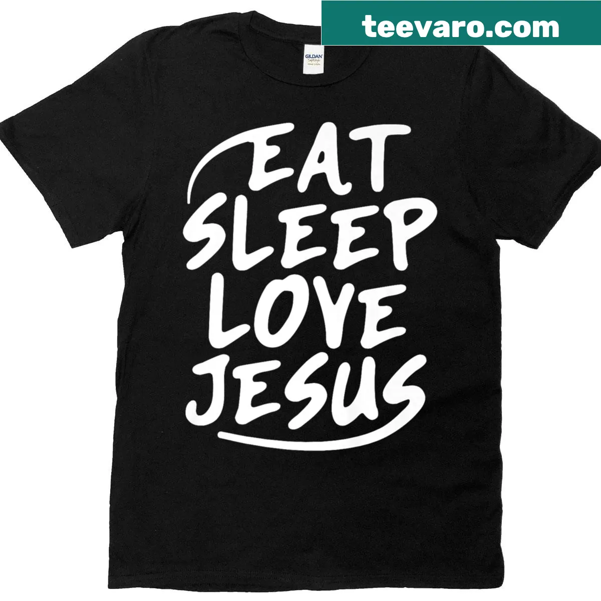 Faith-based lifestyle message graphic on a T-shirt. — on a men's t-shirt
