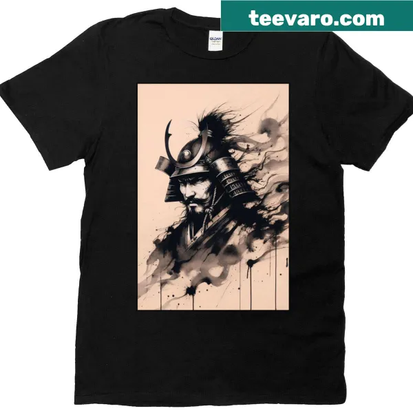 Illustration of a samurai warrior representing legacy on a T-shirt.