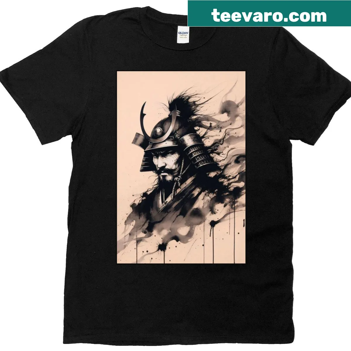 Illustration of a samurai warrior representing legacy on a T-shirt. — on a men's t-shirt