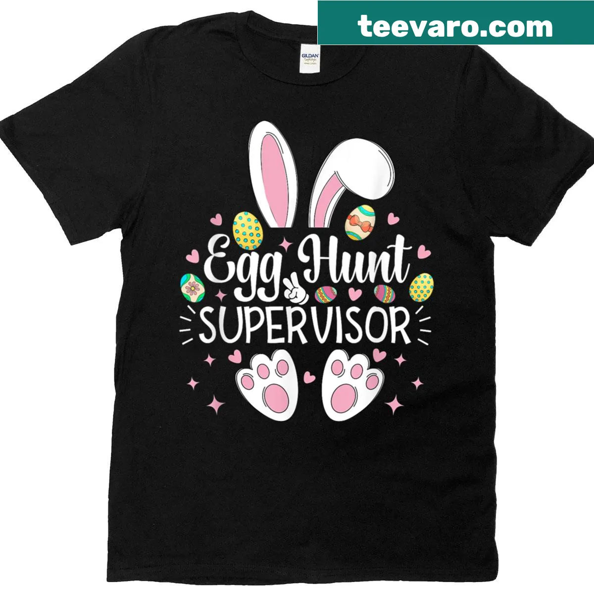 Funny Egg Hunt Supervisor T-shirt for parents — on a men's t-shirt