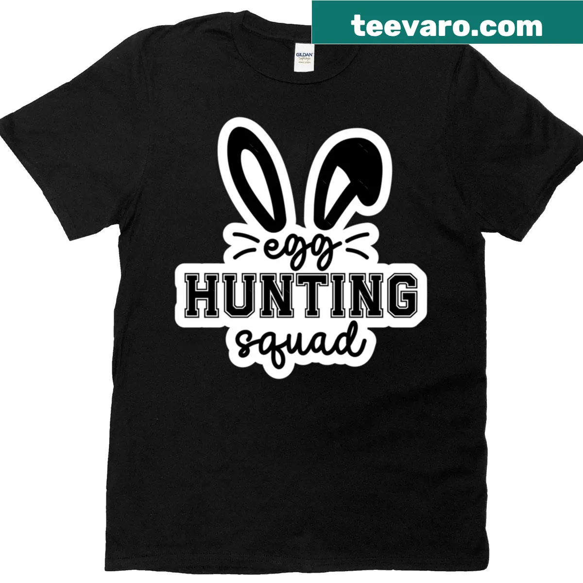Whimsical bunny ears design on kids' T-shirt — on a men's t-shirt