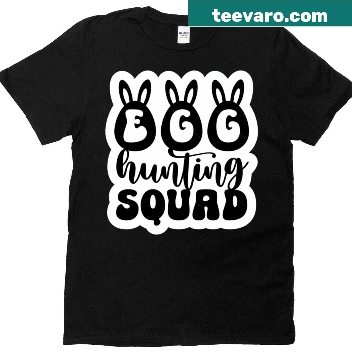 Fun bunny letters design for kids on T-shirt — on a men's t-shirt