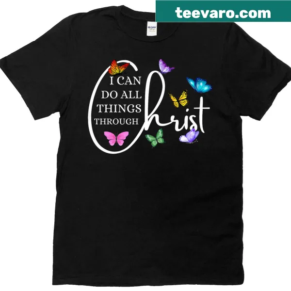 Inspirational Bible verse graphic about faith in Jesus on a T-shirt