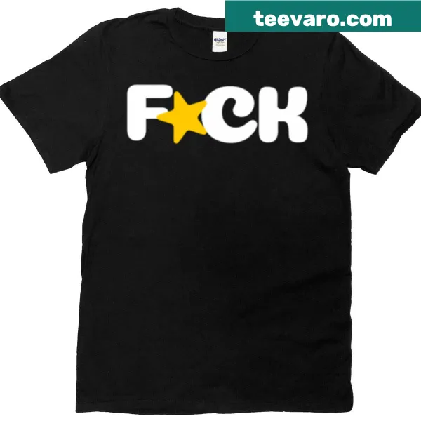 Bold graphic saying Fck on a T-shirt
