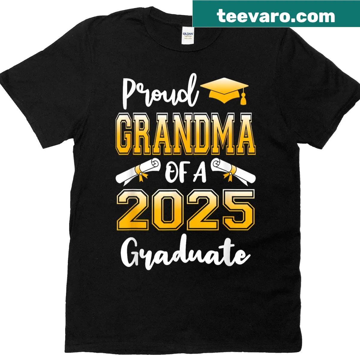 T-shirt celebrating a proud grandma of a 2025 graduate — on a men's t-shirt