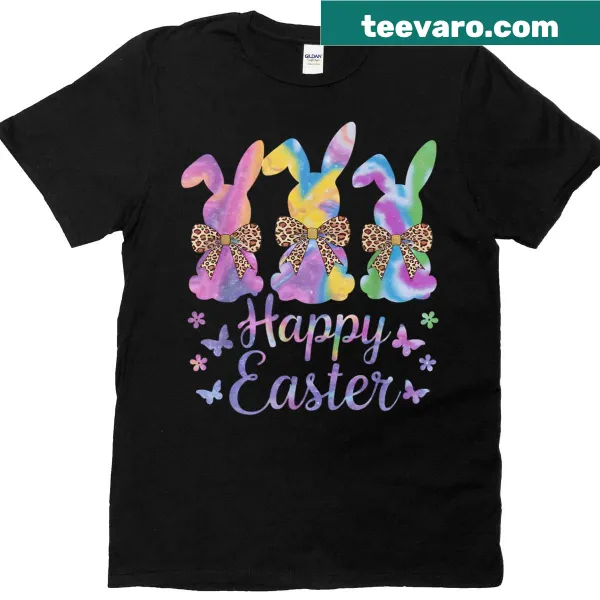 Playful tie-dye bunny rabbit T-shirt for kids and girls